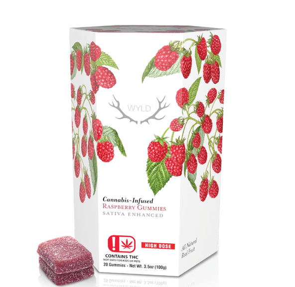WYLD RASPBERRY GUMMIES 1000MG