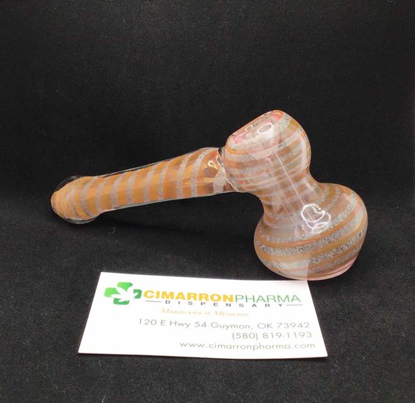 6" BUBBLER GLOW IN THE DARK STRAIGHT NECK