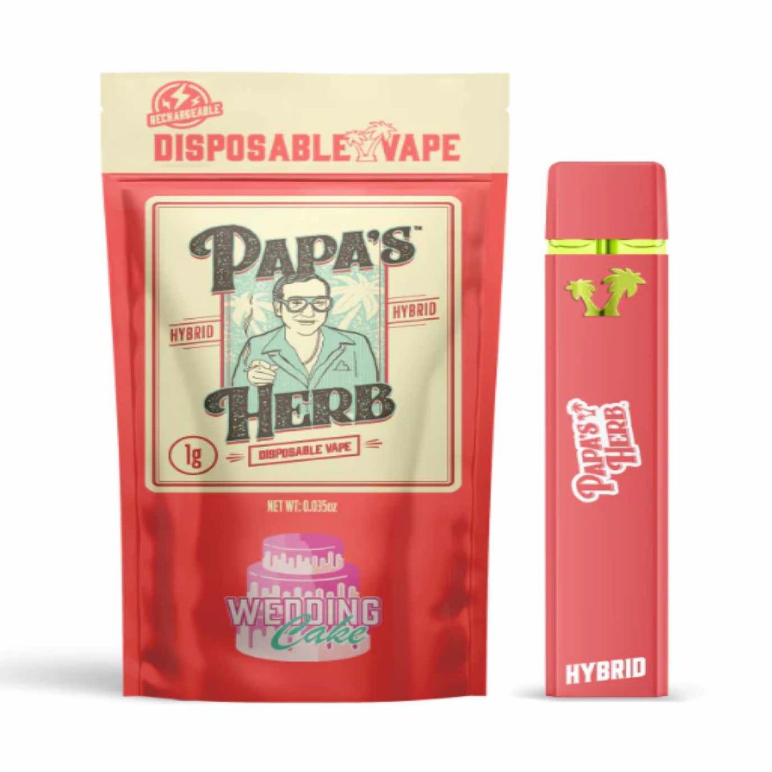 Papa's Herb - 1g Wedding Cake Disposable Vape Cartridge 1g