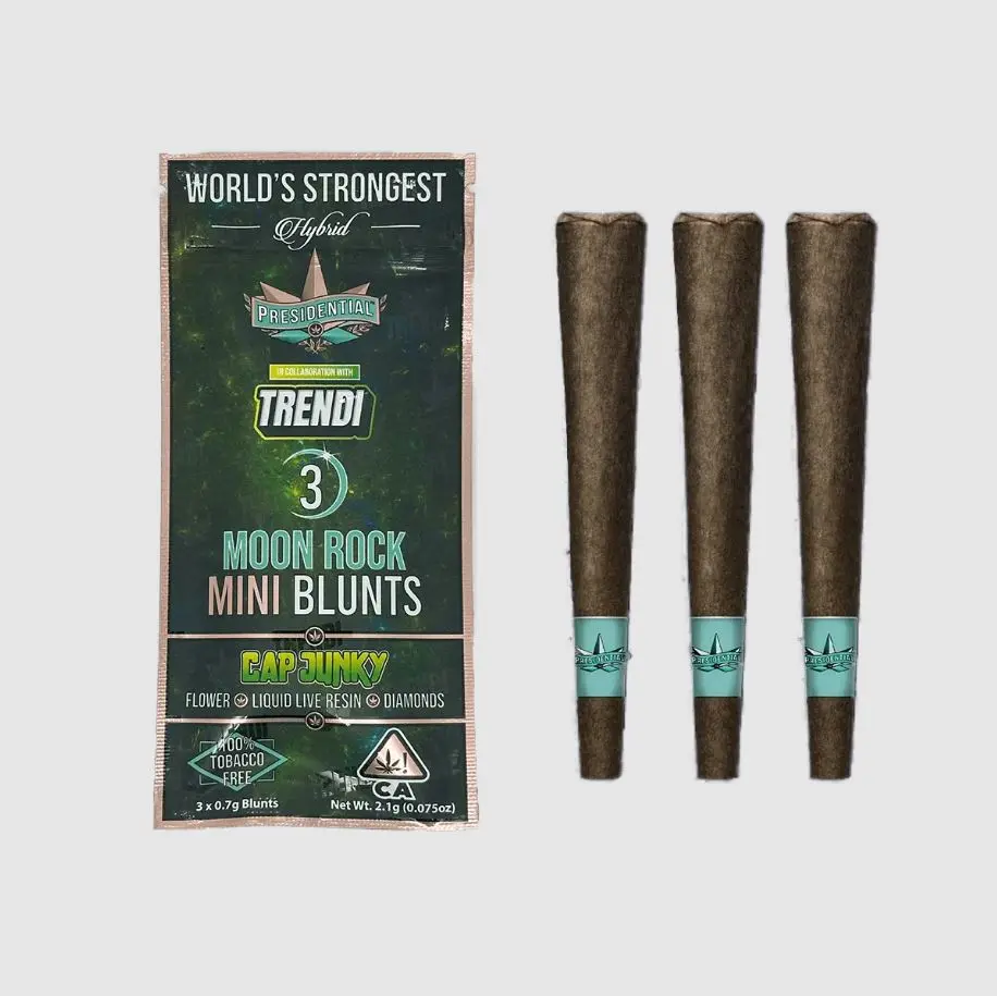 Presidential Moon Rock Mini Blunt 3pk Cap Junky 2.1g