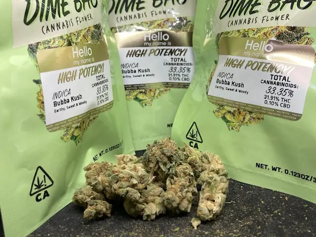 BUBBA KUSH By DIME BAG HIGH POTENCY THC 31.91%