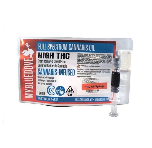 My Blue Dove - HIGH THC 700mg Cannabis Oil Syringe -1g