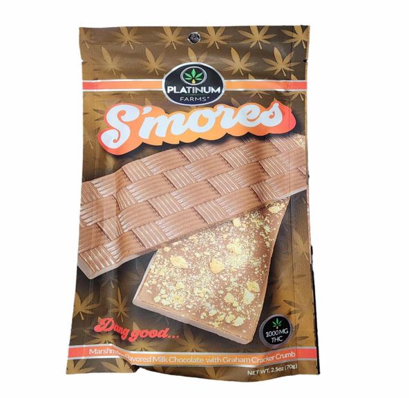 Platinum Farms Craft Chocolate Bar S'mores 1000mg