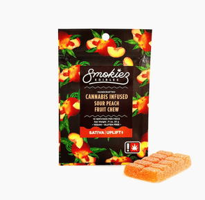 Smokiez Fruit Chews Singles Sour Peach 100mg
