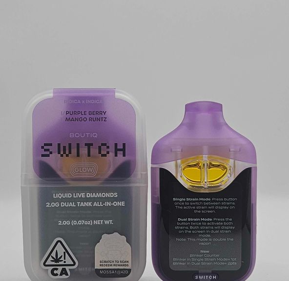 Boutiq Switch / Glow - Disposable - Purple Berry x Mango Runtz - 2G
