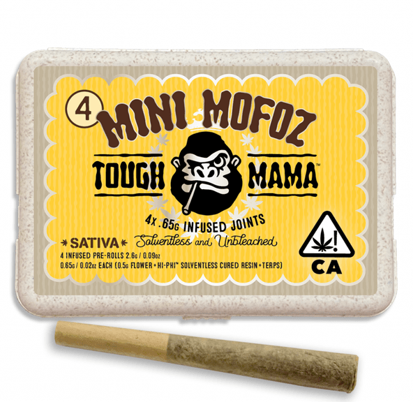 D. Tough Mama MiniMofoz 4pk x .65g Solventless Infused Pre Rolls - Malawi Gold (S)