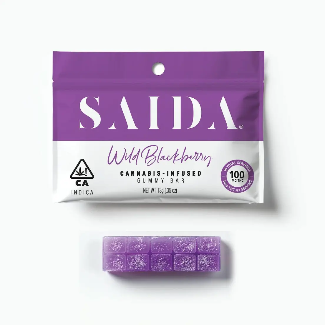 Saida - Gummy Bar - Wild Blackberry 100mg - 13 g
