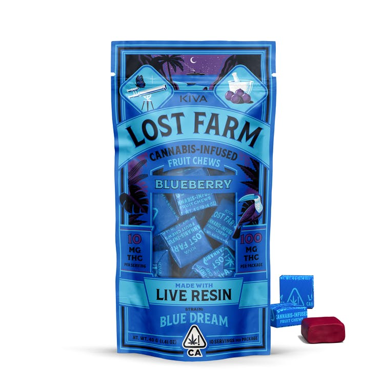 Lost Farm Fruit Chews Blueberry 100mg