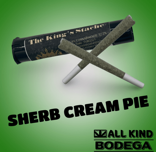 Sherb Cream Pie .5g Preroll 2 Pack (total weight 1g) (@thekingsstache)
