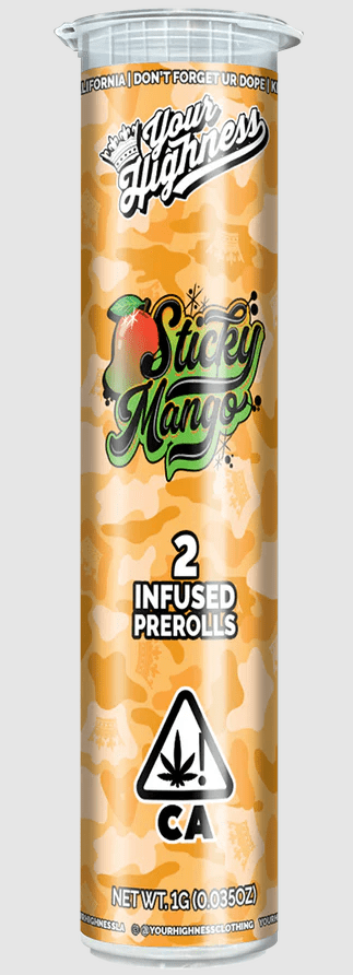 Your Highness -** Sticky Mango 2pk Prerolls 1g
