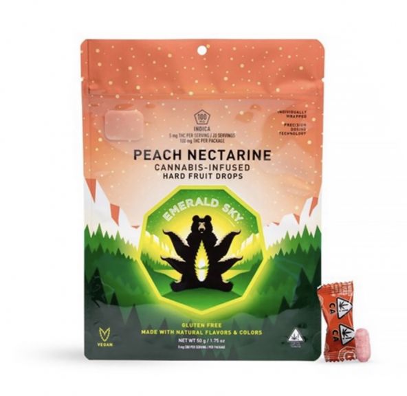 Emerald Sky Peach Nectarine Indica Hard Candy 20pk 5mg