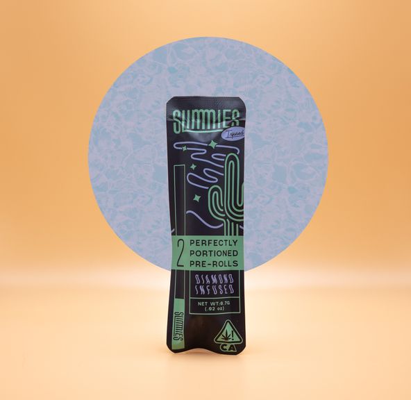 Slimmies Infused Preroll 2pk OG Black Triangle .7g
