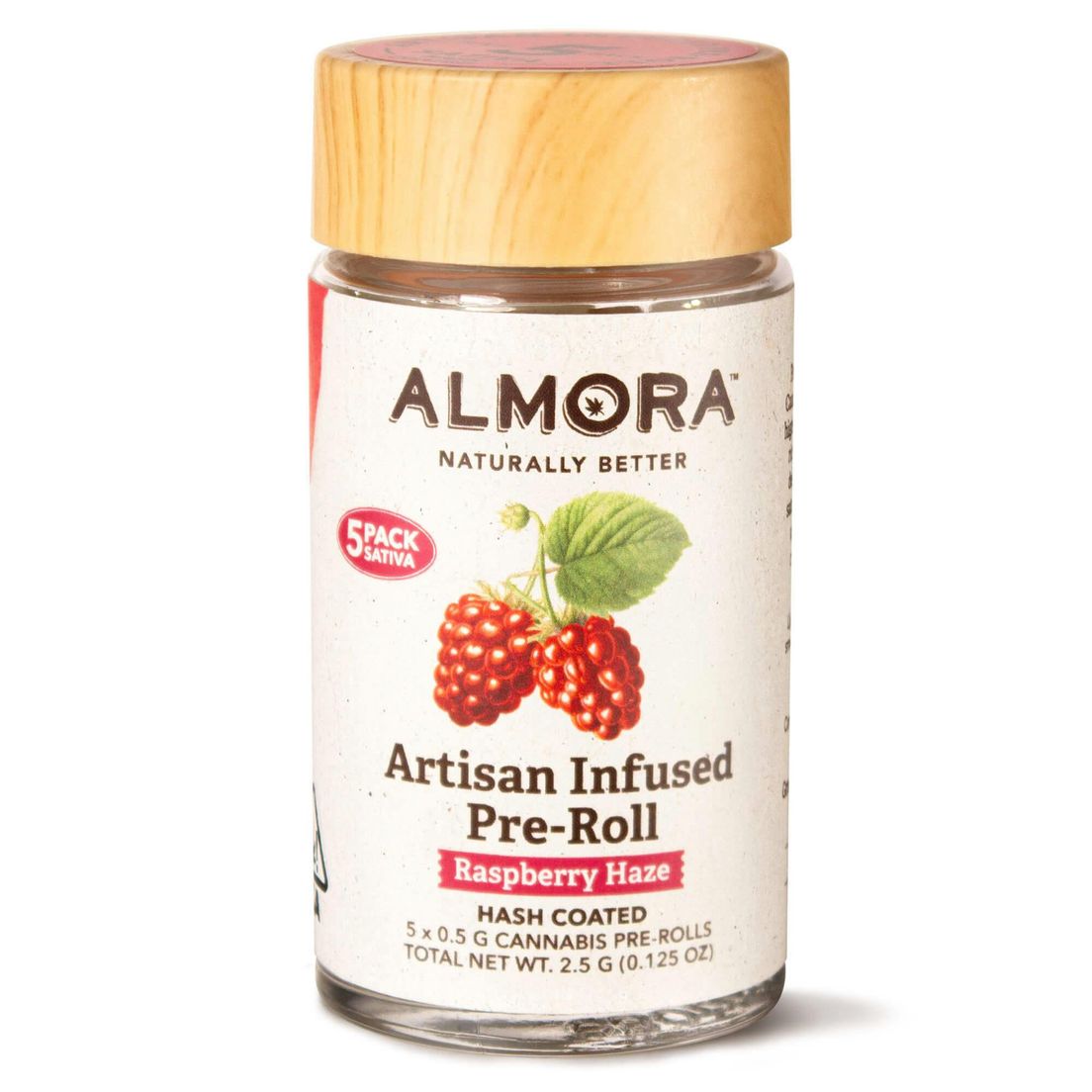 Almora - (x5) .5g Artisan Infused Prerolls - 2.5g - Raspberry Haze