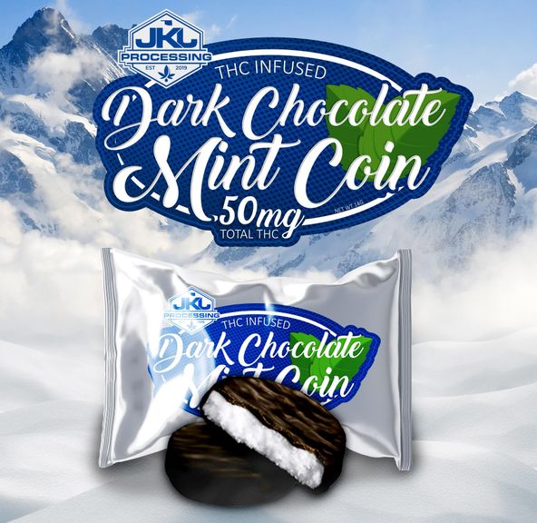 JKJ Dark Chocolate Mint Coin 50mg