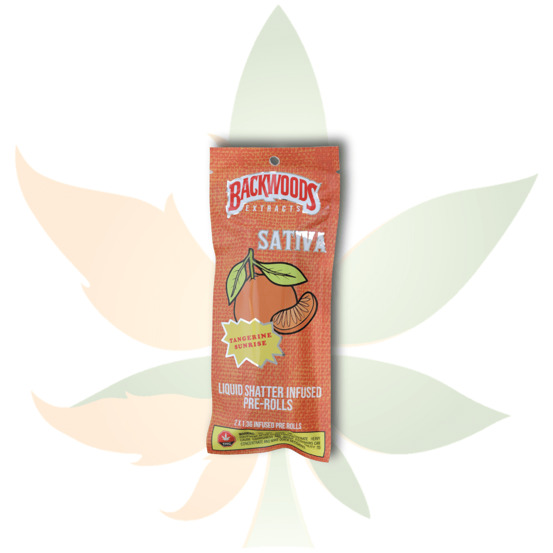 Backwoods Shatter Infused Pre Rolls (2 pack)- Tangerine Sunrise