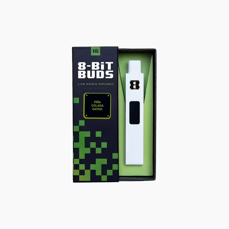 8-Bit Buds "Rosin Infused" 1G AIO - Pina Colada