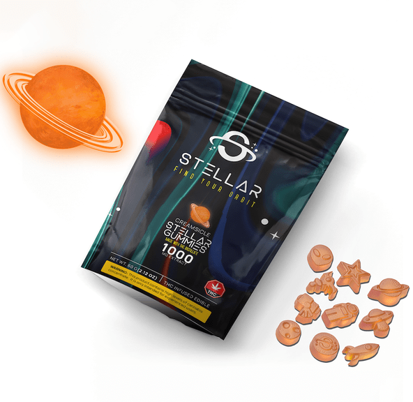 1000mg Creamsicle Galaxy Gummies by Stellar Treats