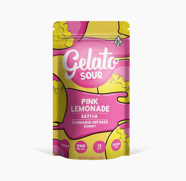 Gelato Gummies Sour Pink Lemonade 100mg