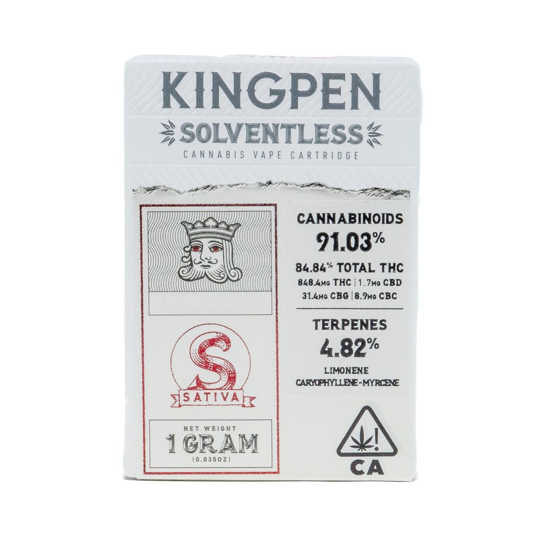 Kingpen Solventless Cartridge Strawberry Bliss 1g