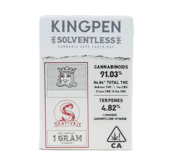 Kingpen Solventless Cartridge Strawberry Bliss 1g