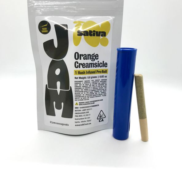 0.6g Orange Creamsicle (Sativa) Hash Infused Preroll - Jam