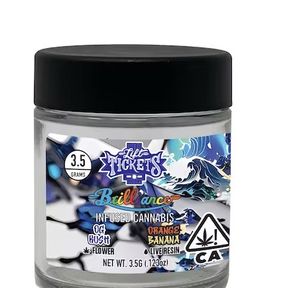 Lift Tickets - Brilliance - OG Kush x Orange Banana (41% Indica Hybrid) - 3.5g Infused Flower