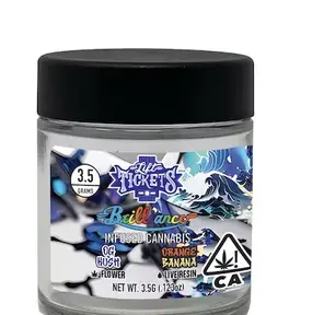 Lift Tickets - Brilliance - OG Kush x Orange Banana (41% Indica Hybrid) - 3.5g Infused Flower