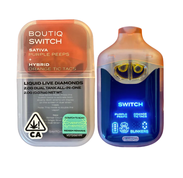 Boutiq Dual Pack AIO Vape Purple Peeps x Orange Tic Tacs 1g
