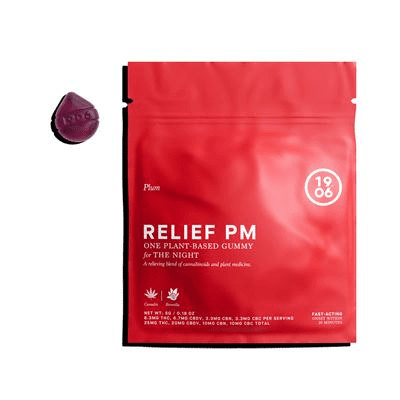 1906 Relief PM Plum Gummies- 250mg | 200mg CBDV | 100mg CBN | 100mg CBC