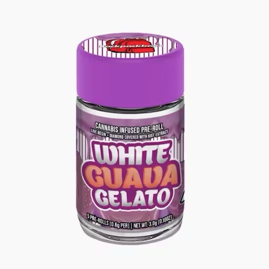 Backpackboyz- White Guava Gelato Infused Prerolls 5pk 3g (H)