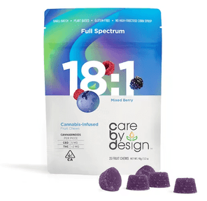 18:1 CBD Mixed Berry Gummies 2mg THC 20ct 90.00 g