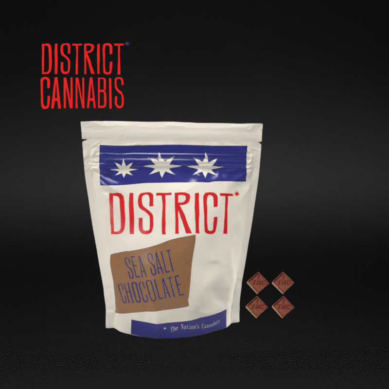 District Cannabis | Infused Sea Salt Chocolate | 20mg THC Each (10-Pack, 200mg Total THC)