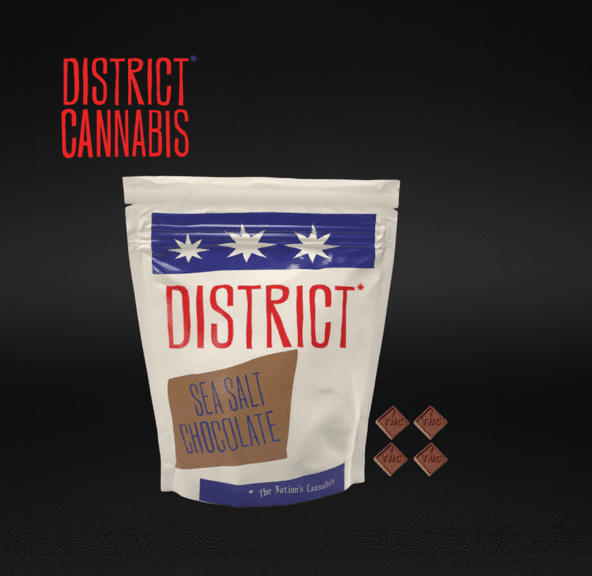District Cannabis | Infused Sea Salt Chocolate | 20mg THC Each (10-Pack, 200mg Total THC)