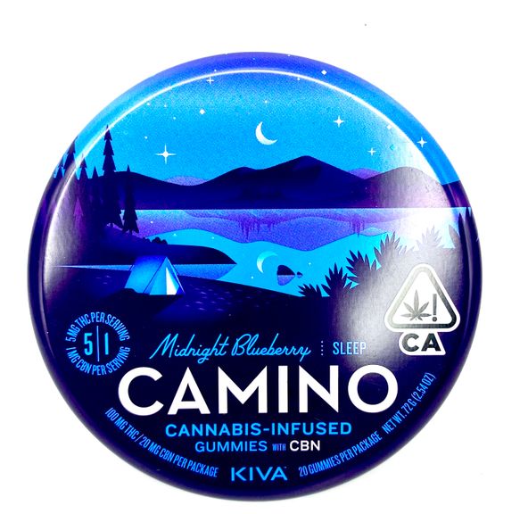 Camino Gummies - Midnight Blueberry - 5:1 THC/CBN - 100mg/20mg