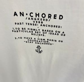 Anchored - Swag/Merch - ANCHORED Definition T-shirt (White) - Small