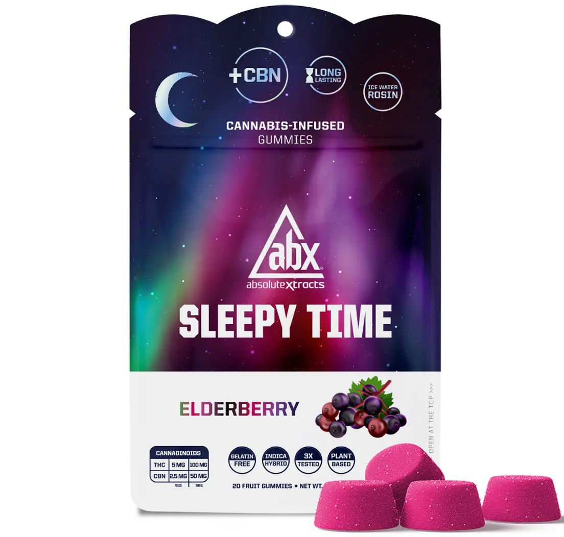 ABX - Elderberry 2:1 THC:CBN Sleepy Time Solventless Gummies - 150mg