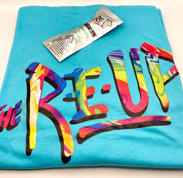 PRE-ORDER ONLY *Deal! $15 (MEDIUM) Turquoise T-Shirt - The Re-Up + Preroll