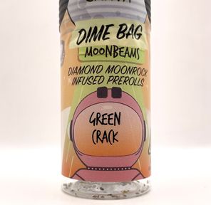 PRE-ORDER ONLY 2.5g Green Crack (Sativa) Diamond Moonrock Infused Pre-rolls - Dime Bag