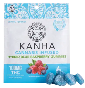 Kahna Hybrid Blue Raspberry (100 mg) Gummies