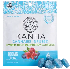 Kahna Hybrid Blue Raspberry (100 mg) Gummies
