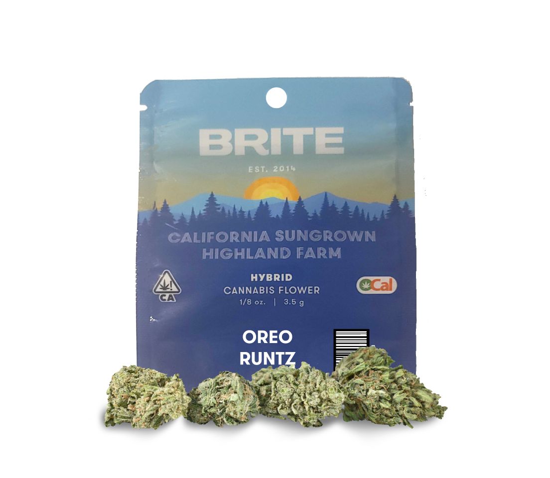 BRITE Highland OCal Flower (3.5g) - H - Oreo Runtz