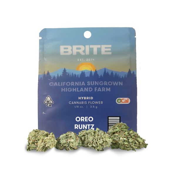 BRITE Highland OCal Flower (3.5g) - H - Oreo Runtz