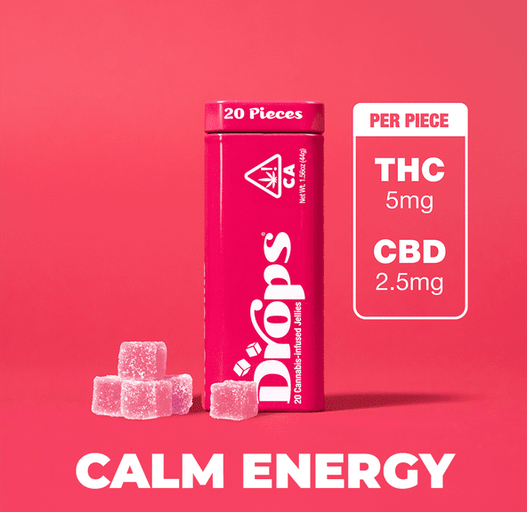 Drops- Raspberry 2:1(THC:CBD) 20 Piece (Calm Energy) 44g