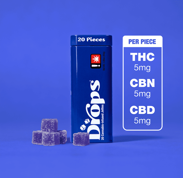 Drops- Black Currant 1:1:1(THC:CBD:CBN) 20 Piece (Deep Relaxation) 44g