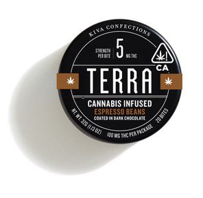 KIVA - Terra Bites Dark Chocolate Espresso Beans - 100mg