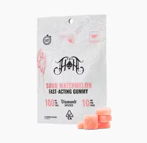 Sour Watermelon | Hybrid - Fast-Acting Gummies - 100mg THC