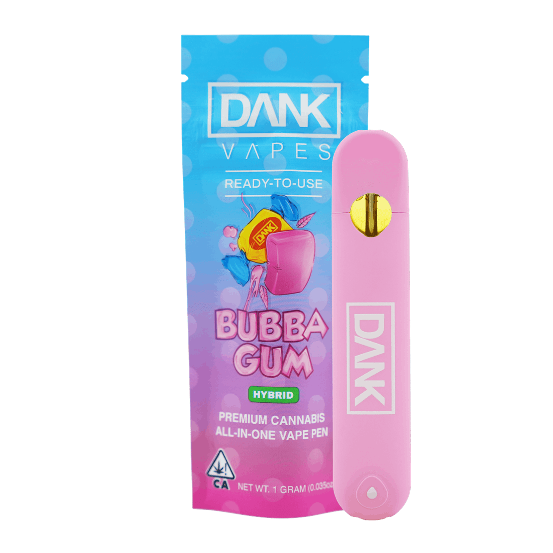 Dank | AIO Vape | 1g | Distillate | Bubba Gum