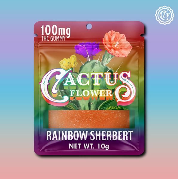 Cactus 100mg | Rainbow Sherbet Gummy