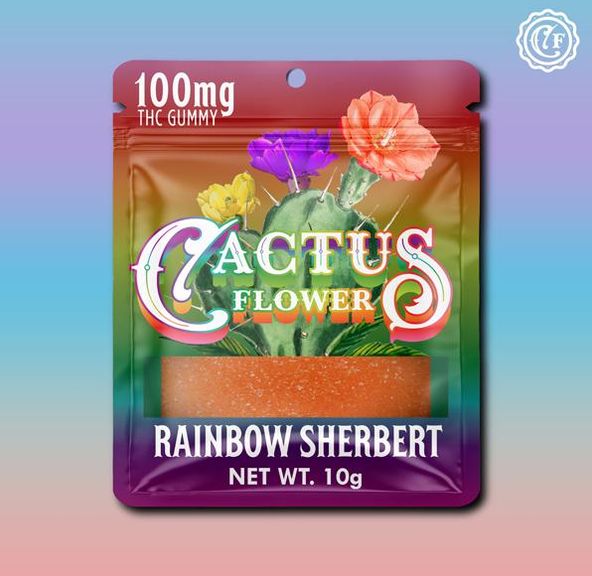 Cactus 100mg | Rainbow Sherbet Gummy