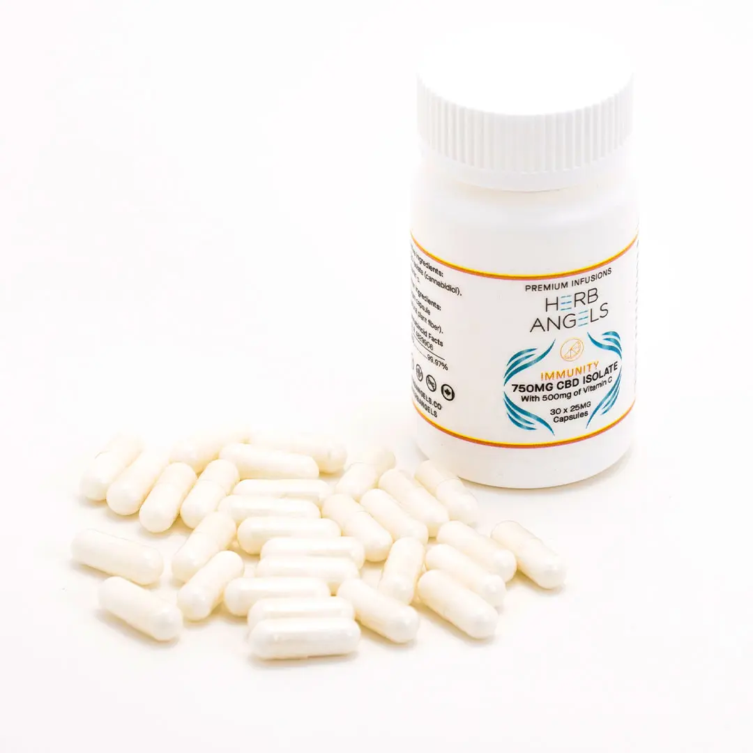 Capsules: Immunity 750mg (30x25mg) CBD by Herb Angels